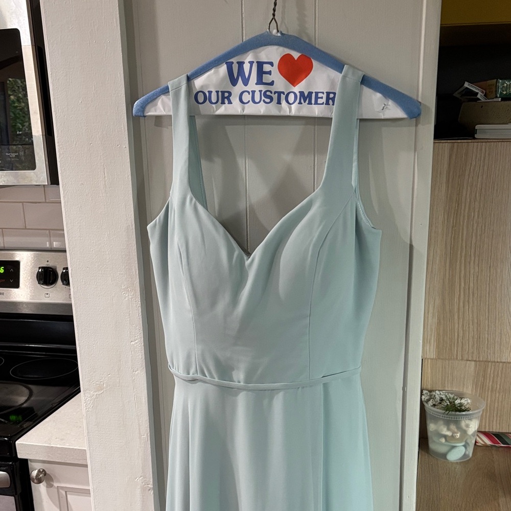 Chic Strapless Light Blue Dress